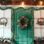 Biswing 50FT Pre-lit Christmas Green Garland, Lighted Artificial Pine Garlands with 100 Count Multicolor Mini Lights, Light Up for Indoor Outdoor Gate Home Winter Holiday New Year Decorations - Image 6
