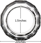 Crystal Napkin Rings Holders - 2 Inch Set of 4, Party Wedding Set Christmas Decorations for Table Dinner - Image 2