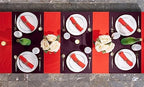 Disposable Table Runner for Dining Table, 16" 20-Pack Linen-Like Plum Paper Table Runners for Party, Wedding Or Event - Image 4