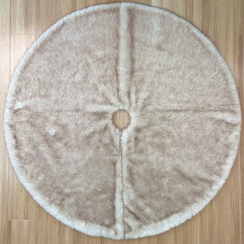 72-Inch Huntsman High-Pile Faux Fur Christmas Tree Skirt, Arctic Gray - Image 3