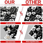 Valentines Day Black Heart Early 2000s Backdrop 10x8 FT Y2K Party Decorations 90S Old School Background for Photoshoot Valentines Banner Decor Birthday Props Banners for Romantic Party - Image 6