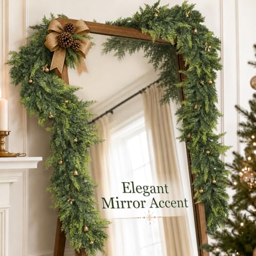 9FT Christmas Artificial Cedar Garland for Mante - Image 7