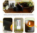 Eebuss Flameless Candles with Remote Timer, Battery Operated Realistic Flickering LED Candles, 9 Packs Fake Candles for Home Decor (D3 x H 3" 4" 5" 6" 7") (Black) - Image 3