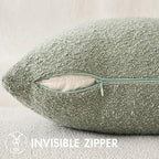 MIULEE 18x18 Decorative Boucle Couch Pillow Covers Sage Green - Image 6
