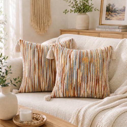 decorUhome Rust Throw Pillow Covers 18x18 Set of 2 - Image 3