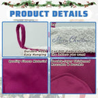 Christmas Stockings for Family Holiday Decorations and Xmas Tree Fireplace (6, Pink-Grain-Large) - Image 4