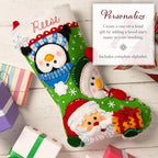 Bucilla Felt Applique 18" Stocking Making Kit, Curious Christmas Crew, Perfect for DIY Arts and Crafts - Image 4