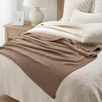 EVERGRACEHOME Chunky Chenille Knit Throw Blanket, 60 x 80, Rosewood - Image 5