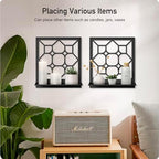 Classical Candle Wall Sconce, Black Bathroom Wall Decor, Farmhouse Wall Art for Living Room Bedroom Bathroom (2 Pack 11.8 x 13 in) - Image 5