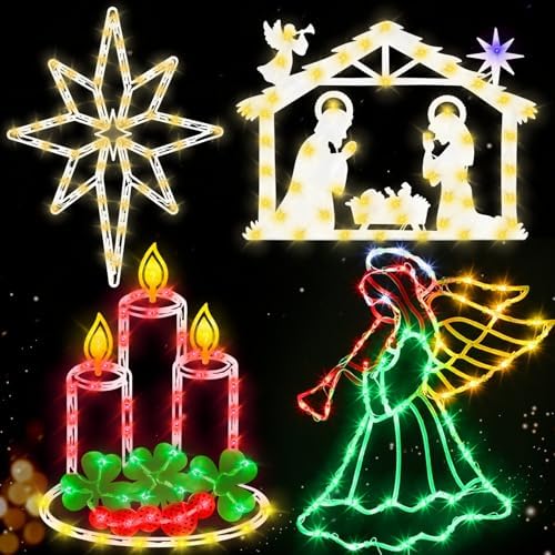 TRWYMZ 17" Christmas Window Silhouette Lights Decorations - Image 6