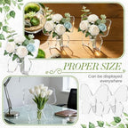 Small Clear Container for Flowers,Clear Acrylic Vase for Flowers,Plastic Vases for Flowers for Home Decor Desktops Living Room Wedding House Warming Gifts (12 Pcs Butterfly Flower Vase) - Image 2