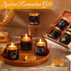MTLEE 12 Pcs Ramadan Gifts Ramadan Mubarak Scented Candles Jar Eid Candles Eid Mubarak Muslim Scented Light Islamic Party Favors Gifts for Home Muslim Islam Festival Holiday Decor(Brown) - Image 4