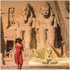 Thyle 5 ft Pyramid & Sphinx Mosque Cardboard Cutout Ramadan Eid Backdrop - Image 3
