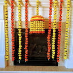 LoveNspire Jumbo Artificial Marigold Flowers Jumbo Jhoomar Indian Themed Party Decorations Wedding Diwali Navratri Puja Decor Day of the Dead Dia De Los Muertos Ofrenda Mexican Fiesta Halloween - Image 2