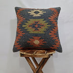 Trade Star 70% Jute 30% Wool Kilim Cushion Cover 18x18 for Sofa Decor - Image 3