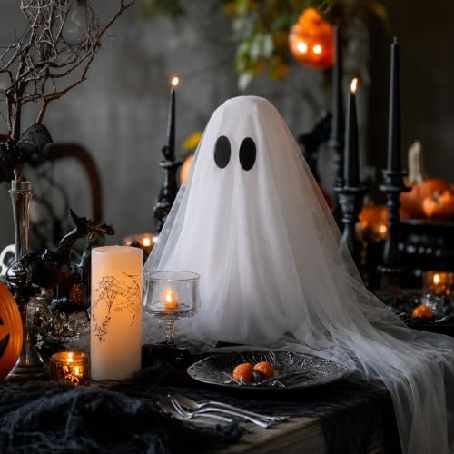 Gilprop 4 Set Halloween Veil Ghost Table Decorations DIY Spooky Ghost Decor - Image 5