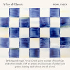 MACKENZIE-CHILDS Resin Pumpkin, Mini, Blue-and-White Royal Check - Image 3