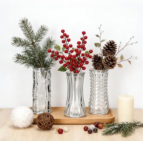 24 Pack Mini Glass Bud Vases, Small Clear Flower Vases Bulk - Image 2