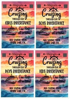 Personalized Custom Cruising Through Our Kids/sons/Girls/Boys Inheritance Magnetic Door Sign Banner, Large Ship Door Decoration for Stateroom, Vacation, Birthday, Anniversary, Holiday - Image 3