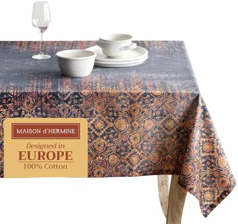 Maison d' Hermine Table Cloth Rectangle Table Reusable 100% Cotton 70"x90" by MaisondHermine