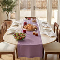 Solino Home 100% Pure Linen Table Runner Mulberry Long, Fete 14 x 132 in by SolinoHome