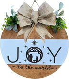 Wood front door sign Wood sign Home decor Welcome sign Sign for front door House warming gift Wedding gift (Joy(UV077(A15) S003, 15" Width) by Unknown