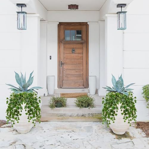 Hollyone 2pcs Artificial Hanging Plants 24" Fake Ivy Vine Faux Ivy Leaves Hanging Plant Greenery for Wall House Room Patio Indoor Outdoor Home Shelf Office Wedding Decor - Image 4