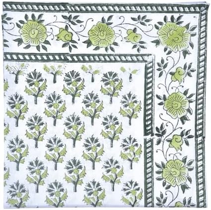 Hand Block Print Cloth Napkins Dining Table Napkin Set of 6 – 20 x 20 Inch for Farmhouse Decor Thanksgiving, Christmas, Easter, Party, Wedding, Printed Washable Reusable Cotton Dinner Napkins - Image 5