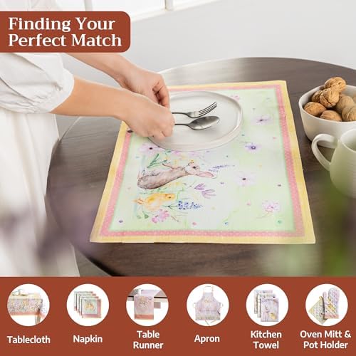 Maison d' Hermine Placemats Set of 4 Reusable 100% Cotton (13"x19") - Image 4