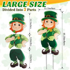 St. Patrick's Day Yard Signs Leprechaun Garden Stakes, 41.3" H Metal St. Patrick's Day Decorations Outdoor, Decorative Irish St. Patrick's Day Garden Sign for Home Party Yard Lawn Patio Porch Decor - Image 2