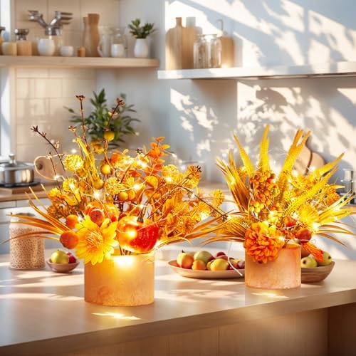 2 Pack Thanksgiving Centerpiece Fall Table Flower - Image 6
