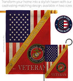 Home of Marine Corps Burlap Garden Flag - Set Wall Holder Armed Forces USMC Semper Fi United State American Military Veteran Retire Official - House Banner Small Yard Gift Double-Sided 13 X 18.5 - Image 4
