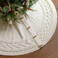 Knit Christmas Tree Skirts, Neutral Tree Skirt, Cozy Christmas Decorations by LimBridge