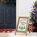 Glitzhome Decorative A-Frame Free Standing Sign - Wood Christmas Tree Sign Welcome Sign for Rustic Hanging Decor, 24'H by Glitzhome
