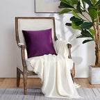 GIGIZAZA Purple Velvet Decorative Throw Pillow Covers Cushion Cover Set of 4 Luxury Pillow Cases for Sofa - Image 7