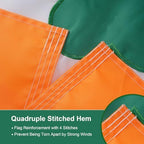 SYII Ireland Shamrock Flag 5x8 Ft Outdoor, Embroidered Irish Shamrock Flags with 2 Brass Grommets, Heavy Duty 210D Polyester Vivid Color for St Patrick's Day Decor - Image 4