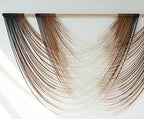 Macrame Wall Hanging Brown Dip Dyed Boho Fiber Art Decor 57"W*35"L - Image 6