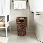 GRANNY SAYS Bedroom Trash Can, Wicker Waste Basket for Bathroom, Brown - Image 4