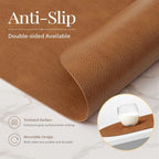 Homaxy Oval Heat Resistant Placemats Set of 6, Reddish Brown - Image 4