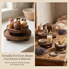 6 PCS 5/6/8 Inch Wooden Risers for Display Wood Pedestal Stand (Brown) - Image 4
