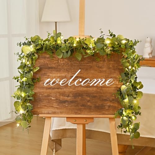 Dolicer 4 Packs 6FT Artificial Eucalyptus Garland Faux Greenery Garland - Image 6