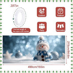 Christmas Garage Door Banner 7x16FT Snowman Winter Scene, Cute Holiday Garage Door Cover for Outdoor Xmas Decorations & Driveway Displays - Image 4