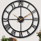 18.5 Inch Roman Numerals Large Wall Clocks for Living Room Decor by Unknown