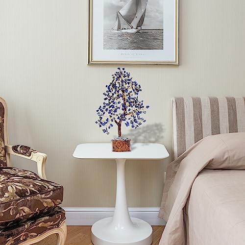 ZENFULSTONE Lapis Lazuli Crystal Tree for Wisdom & Truth Décor for Home and Office | Handmade Bonsai for Communication & Clarity of Thought | Perfect Insight Gift for Loved Ones - Image 4