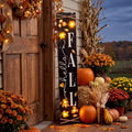 47 in Lighted Fall Porch Sign, Wooden Welcome Front Door Decor by Memorywuu