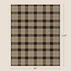 JTJ Easy Jute 8x10 Outdoor Rug, Washable Plaid Area Rug - Image 2