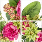 Spring Summer Wreath for Front Door with Large Peonies, Hydrangeas, Dahlias for All Seasons Indoor Outdoor Use, 20" Silk Floral Wreath Spring Summer Decorations for Home, Porch, Wall, Wedding Decor - Image 2