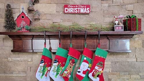 Lulu Decor,100% Cast Iron 8" Stocking Holder for mantle Holds Up to 9 lbs Low Profile Design with Rubber Grip Ideal for Christmas Stockings Garland Holder Simple Natural Branch antler shape (Set of 5) - Image 6