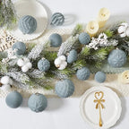 30pcs Velvet Christmas Ball Ornaments, Flocked Shatterproof Christmas Ornaments Hanging Xmas Tree Decorations Set for Home Party Holiday Decor (Multi-Size, Grey) - Image 3