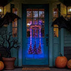 Halloween Broom Parking Sign with 3 Witch Brooms, Purple Lights - Image 6